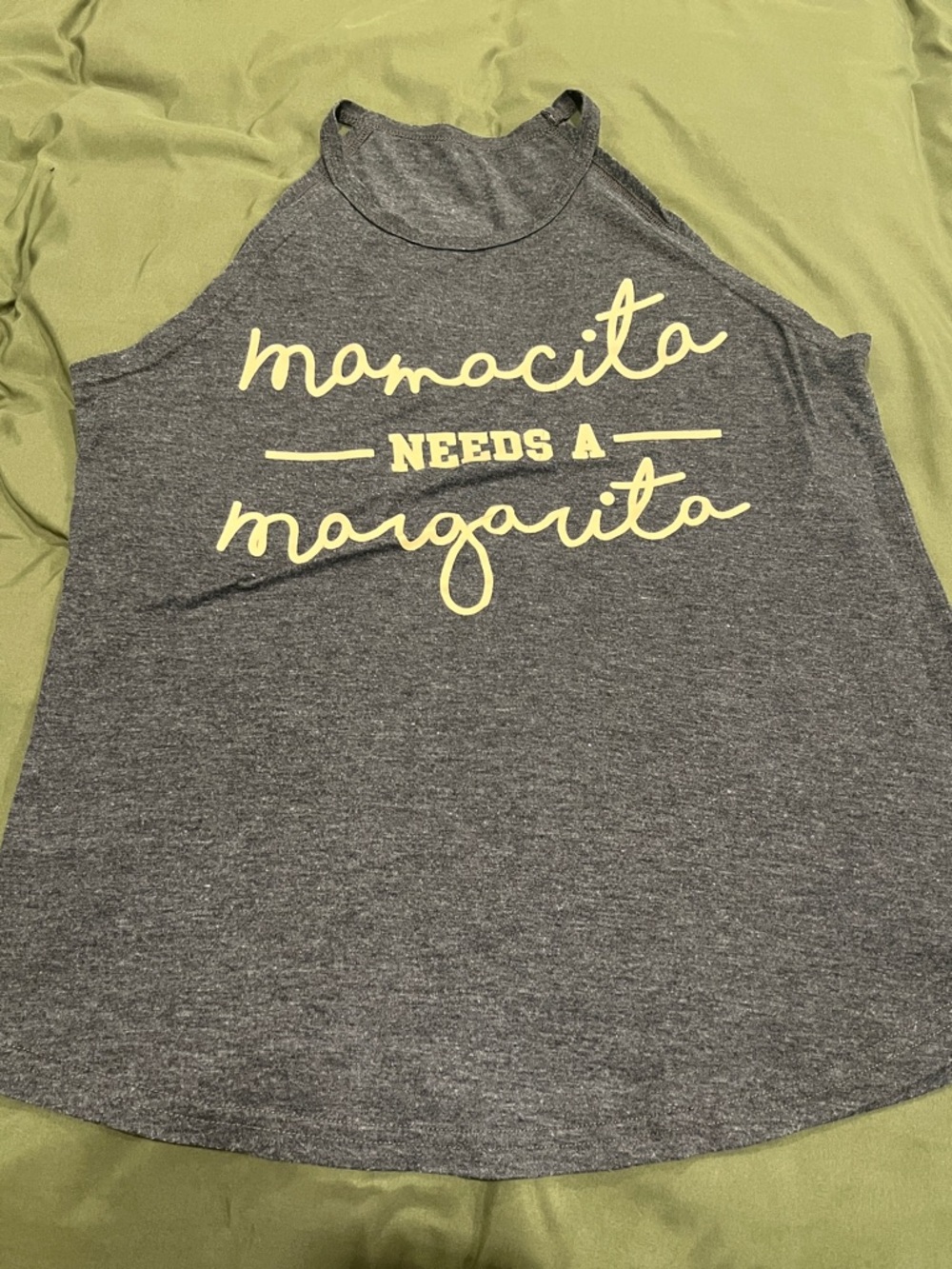 Heather Gray Sleeveless High-Neck Tank Top